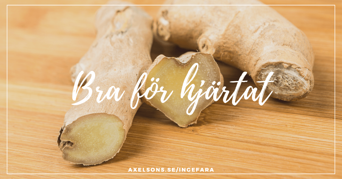 Ingefära är bra för hjärtat